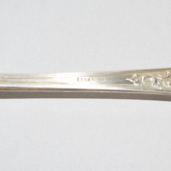 Early BSF 90 German Silverplate Large Serving Spoon Flatware-11" Beautiful! - Picture 4 of 10